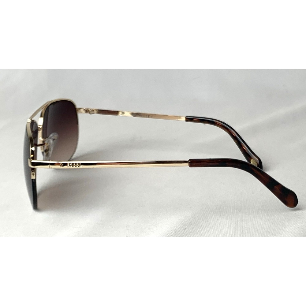 Fossil Aviator Sunglasses Womens Brown Gradient Lens Partial Rim FW5-60-14-140 - Picture 4 of 11
